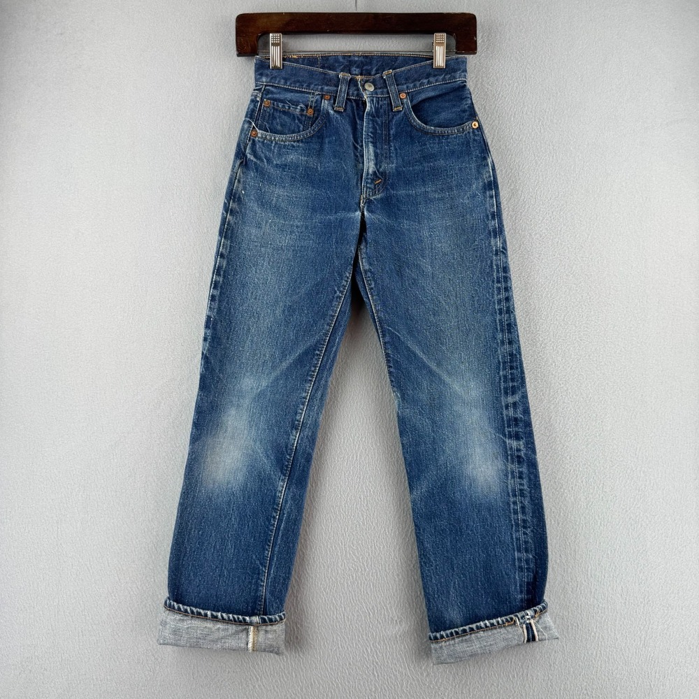 Vintage Levis Jeans Fits 24x26 70s Big E Redlines Selvedge Single Stitch 302